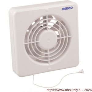 Nedco ventilator axiaal badkamer-keukenventilator CR 150 AP ABS kunststof wit - A24003650 - afbeelding 1