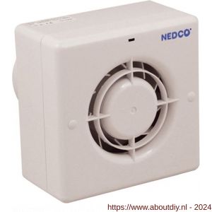 Nedco ventilator centrifugaal badkamer-toiletventilator CF 100 T ABS kunststof wit - A24003748 - afbeelding 1