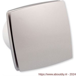 Eurovent ventilator axiaal badkamer-toiletventilator LDT 100 ABS kunststof front aluminium - A24003600 - afbeelding 1