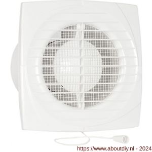 Eurovent ventilator axiaal badkamer-toiletventilator DV 100 ABS kunststof wit - A24003615 - afbeelding 1