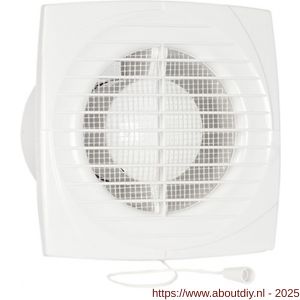 Eurovent ventilator axiaal badkamer-toiletventilator DV 100 ABS kunststof wit - A24003615 - afbeelding 1