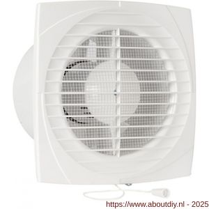 Eurovent ventilator axiaal badkamer-toiletventilator DV 125 ABS kunststof wit - A24003616 - afbeelding 1