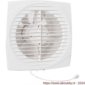 Eurovent ventilator axiaal badkamer-keukenventilator DV 150 ABS kunststof wit - A24003595 - afbeelding 1
