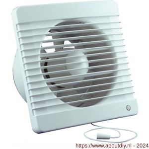Eurovent ventilator axiaal badkamer-toiletventilator MV 100 ABS kunststof wit - A24003617 - afbeelding 1