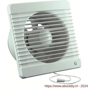 Eurovent ventilator axiaal badkamer-toiletventilator MVT 125 ABS kunststof wit - A24003570 - afbeelding 1