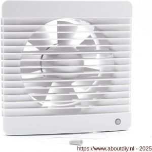 Eurovent ventilator axiaal badkamer-keukenventilator MVT 150 ABS kunststof wit - A24003694 - afbeelding 1