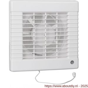 Eurovent ventilator axiaal badkamer-toiletventilator M1TH 125 ABS kunststof wit - A24003680 - afbeelding 1