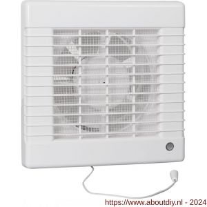 Eurovent ventilator axiaal badkamer-keukenventilator M1TH 150 ABS kunststof wit - A24003564 - afbeelding 1