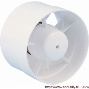 Eurovent ventilator axiaal buisventilator VKOT 125 ABS kunststof wit - A24003560 - afbeelding 1