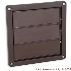 Nedco ventilatie universeel lamellenrooster diameter 100-130 mm kunststof bruin - A24001654 - afbeelding 1
