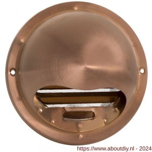 Nedco ventilatie buitenrooster bol model diameter 100 mm RVS roodkoper - A24001339 - afbeelding 1