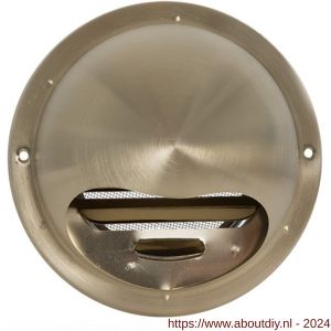 Nedco ventilatie buitenrooster bol model diameter 100 mm RVS messing - A24001340 - afbeelding 1