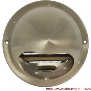 Nedco ventilatie buitenrooster bol model diameter 125 mm RVS messing - A24001349 - afbeelding 1