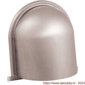 Nedco ventilatie buitenrooster bol model lang diameter 100 mm RVS aluminium - A24001390 - afbeelding 1