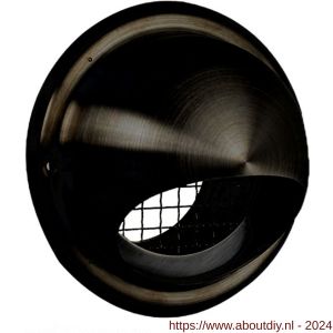 Nedco ventilatie bolrooster diameter 125 mm met grof gaas zwart - A24003250 - afbeelding 1