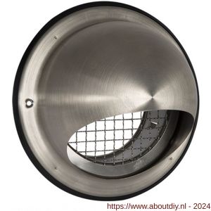 Nedco ventilatie RVS bolrooster diameter 125 mm met grofmazig gaas - A24001369 - afbeelding 1