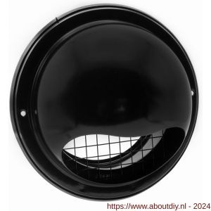 Nedco ventilatie bolrooster diameter 150 mm met grof gaas zwart - A24003251 - afbeelding 1