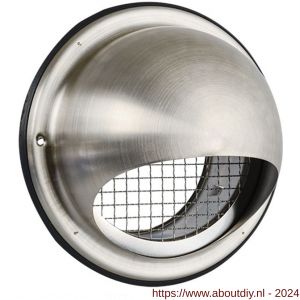Nedco ventilatie RVS bolrooster diameter 150 mm met grofmazig gaas - A24001370 - afbeelding 1