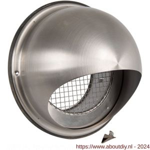 Nedco ventilatie buitenrooster bol model diameter 180 mm RVS - A24001371 - afbeelding 1