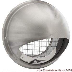 Nedco ventilatie buitenrooster bol model diameter 200 mm RVS - A24001372 - afbeelding 1