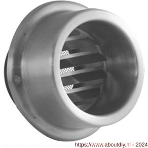 Nedco ventilatie buitenrooster kraag model diameter 100 mm RVS - A24002545 - afbeelding 1