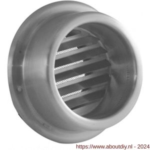 Nedco ventilatie buitenrooster kraag model diameter 125 mm RVS - A24002546 - afbeelding 1