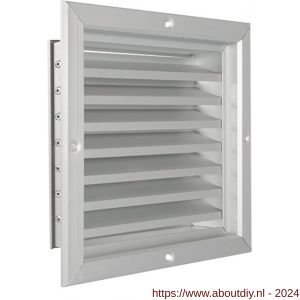 Nedco ventilatie aluminium gevelrooster 200x200 mm met vaste lamellen geanodiseerd - A24001618 - afbeelding 1