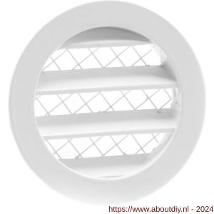 Nedco ventilatie aluminium schoepenrooster met grofmazig gaas diameter 80 mm wit - A24002434 - afbeelding 1
