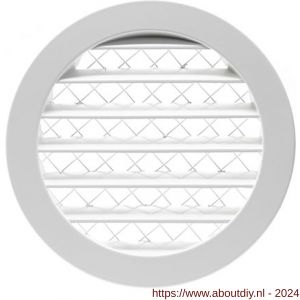 Nedco ventilatie aluminium schoepenrooster met grofmazig gaas diameter 150 mm wit - A24002439 - afbeelding 1
