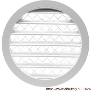 Nedco ventilatie aluminium schoepenrooster met grofmazig gaas diameter 160 mm wit - A24002440 - afbeelding 1