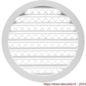 Nedco ventilatie aluminium schoepenrooster met grofmazig gaas diameter 200 mm wit - A24002441 - afbeelding 1