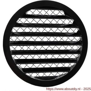 Nedco ventilatie aluminium schoepenrooster diameter 200 mm zwart - A24002333 - afbeelding 1