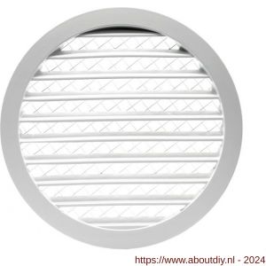 Nedco ventilatie aluminium schoepenrooster met grofmazig gaas diameter 250 mm wit - A24002442 - afbeelding 1