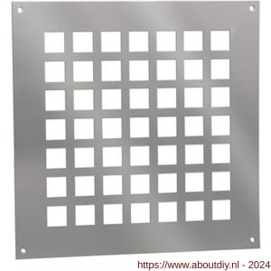 Nedco ventilatieplaat 250x250 mm aluminium - A24003235 - afbeelding 1