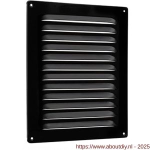 Nedco ventilatie aluminium schoepenrooster 200x250 mm kleine schoepen omgezette rand zwart - A24002295 - afbeelding 1