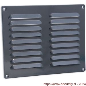 Nedco ventilatie schoepenrooster 250x200 mm aluminium antraciet - A24002170 - afbeelding 1