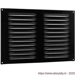 Nedco ventilatie aluminium schoepenrooster 320x220 mm zwart - A24002315 - afbeelding 1