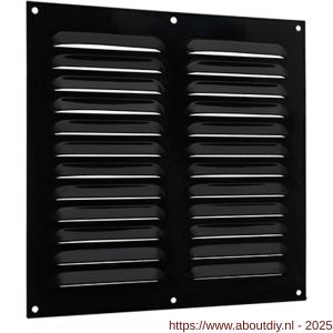 Nedco ventilatie aluminium schoepenrooster 250x250 mm zwart - A24002336 - afbeelding 1