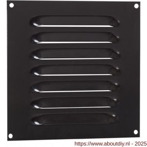Nedco ventilatie schoepenrooster vlak model 150x150 mm aluminium bruin - A24002339 - afbeelding 1