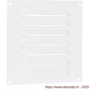 Nedco ventilatie schoepenrooster vlak model 250x250 mm aluminium wit - A24002354 - afbeelding 1
