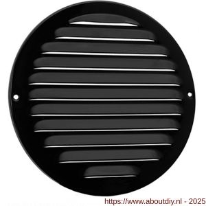 Nedco ventilatie aluminium schoepenrooster diameter 190 mm kleine schoepen zwart - A24002329 - afbeelding 1