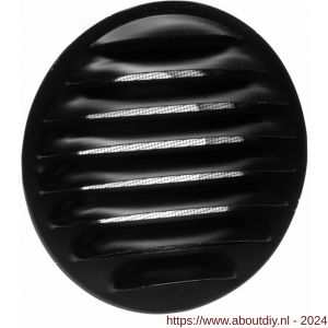 Nedco ventilatie aluminium schoepenrooster diameter 80 mm zwart - A24002443 - afbeelding 1