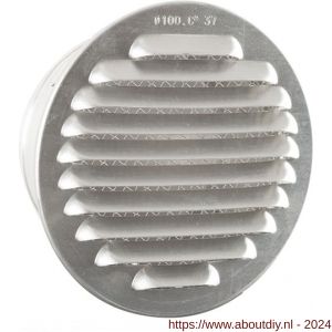 Nedco ventilatie schoepenrooster diameter 100 mm aluminium - A24002116 - afbeelding 1