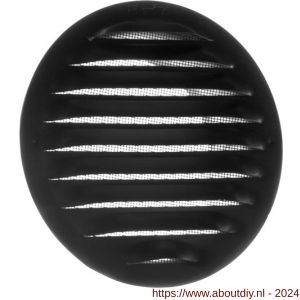 Nedco ventilatie aluminium schoepenrooster diameter 120 mm zwart - A24002445 - afbeelding 1