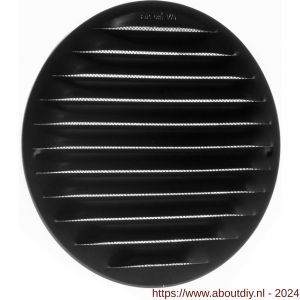 Nedco ventilatie aluminium schoepenrooster diameter 160 mm zwart - A24002447 - afbeelding 1