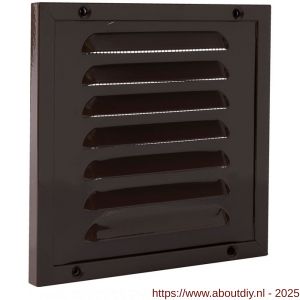 Nedco ventilatie kaderrooster 200x200 mm aluminium bruin - A24002401 - afbeelding 1