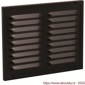 Nedco ventilatie kaderrooster 250x250 mm aluminium bruin - A24002415 - afbeelding 1