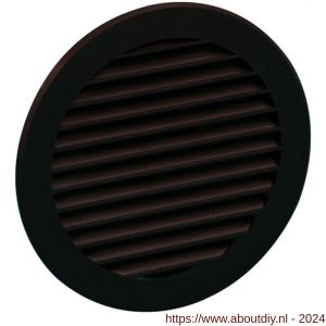 Nedco ventilatie rond schoepenrooster diameter 100 mm PS kunststof bruin - A24002463 - afbeelding 1