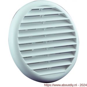 Nedco ventilatie rond schoepenrooster diameter 125 mm PS kunststof wit - A24002452 - afbeelding 1