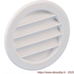 Nedco ventilatierooster diameter 75 mm met kraag PS kunststof wit - A24003358 - afbeelding 1